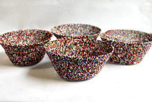 Load image into Gallery viewer, UN Refugee Camp Beaded Bowl - Multi-Colored Red