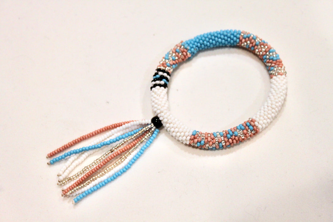 Bracelet - White, Aqua, Pink & Sparkle