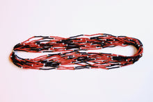 Load image into Gallery viewer, 14 Strand Necklace - Red, Black &amp; Pearl
