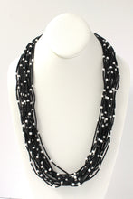 Load image into Gallery viewer, 20 Strand Necklace - Black &amp; White