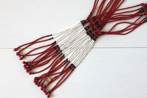 Murle Necklace - Red & White