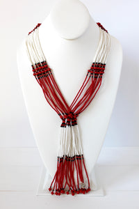 Murle Necklace - Red & White