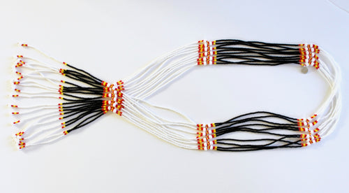 Murle Necklace - Black, White, Red & Yellow