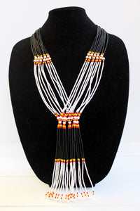 Murle Necklace - Black, White, Red & Yellow