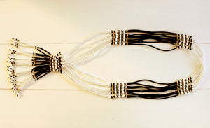 Murle Necklace - Black, White & Yellow