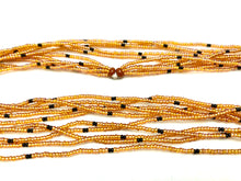 Load image into Gallery viewer, 5 Strand Long Necklace -  Gold &amp; Black