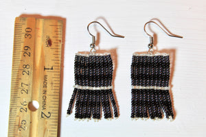 Taposa Earrings - Pewter & Black