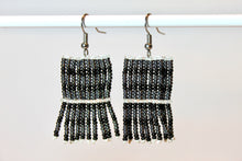 Load image into Gallery viewer, Taposa Earrings - Pewter &amp; Black